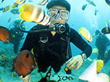 Bauan Batangas Diver with Fishes 1