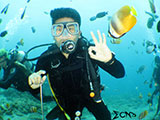Bauan Batangas Diver with Fishes 2