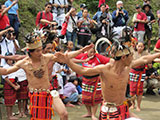 Igorots demonstrating their traditional dance