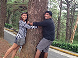 Pine tree-hugging in Baguio in 2013