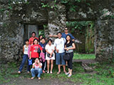 With Family in Church Ruins